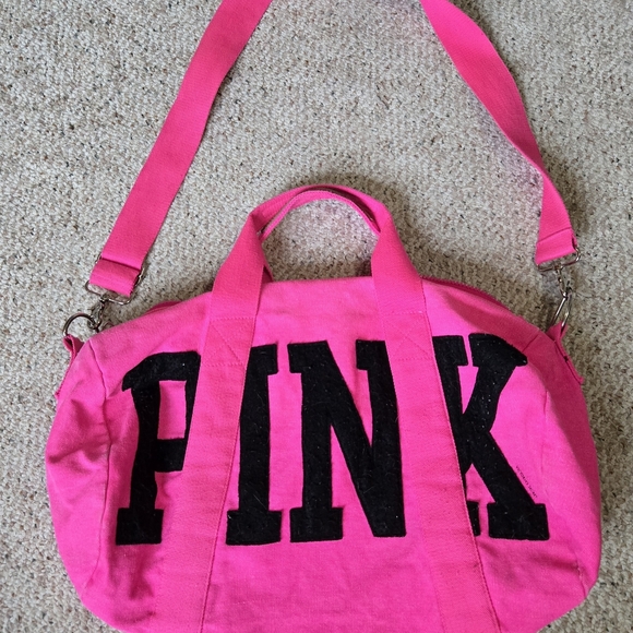 PINK Victoria's Secret Handbags - vintage victoria secret pink beach bag